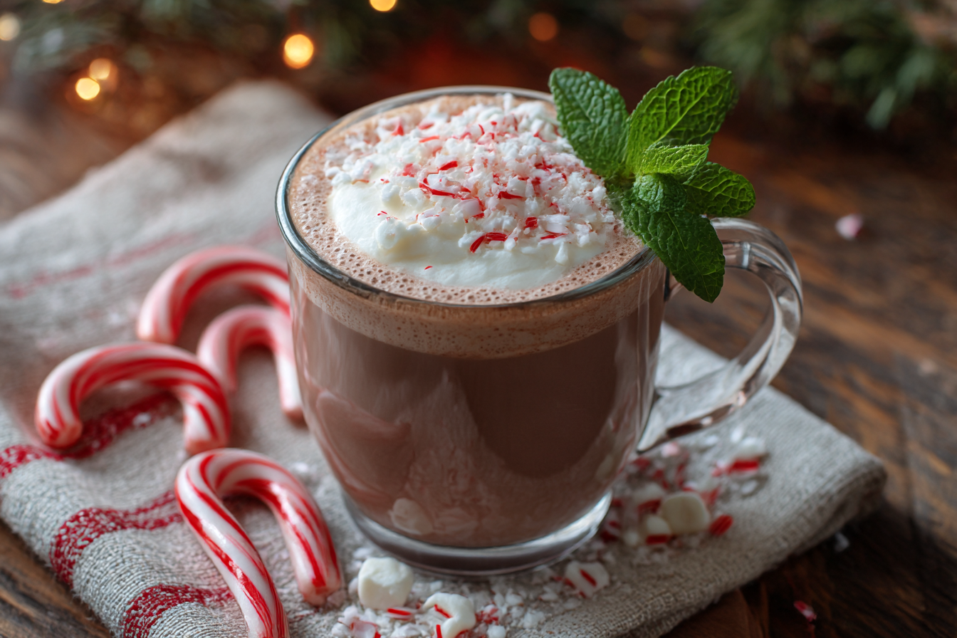 Close-up of rich hot cocoa
